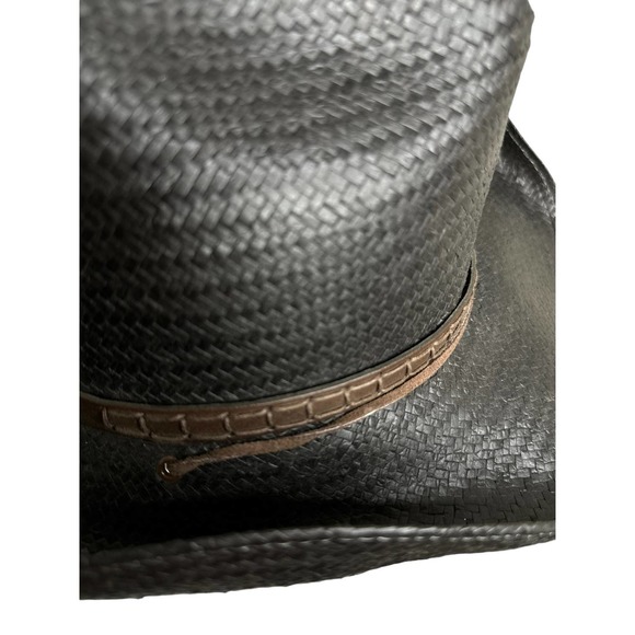 Stetson Cowboy Hat Dark Brown Braided Leather Hat Band Chin Strap #B07 - Picture 6 of 11
